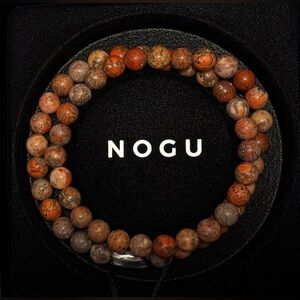 🧡🤎🩶NOGU Orange Picasso Jasper Wrap 🩶🤎🧡